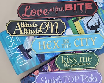 Shelf Signs for Book Lovers – Customizable Bookish Decor 3d printed