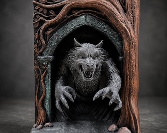 Book Nook Warewolf Bookshelf Gift Fantasy Reader