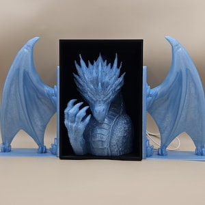 Frostdrache Bücherecke mit LED Lampe