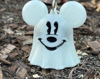 Fantasma de Halloween, brilla en la oscuridad, fantasma de ratón, Halloween, TPU, fundas magicband+, soporte para disco, soporte para disco magicband+, abrazo mágico