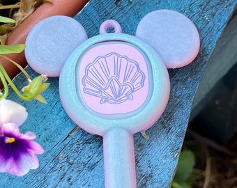 Blue with Purple & Pink Trim Glow, PLA, Magicband+ holder, puck holder, magicband+ skin, Toon Key, Magic Hugger, glow