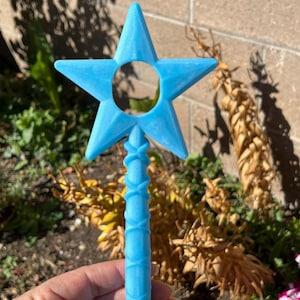 Blue Glow in the Dark, Star Wand, Princess Wand, PLA, Magicband+ holder, Puck Holder, magicband+ skin, Magic Hugger, Wand
