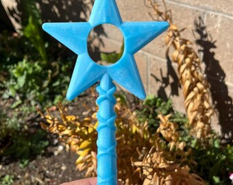 Blue Glow in the Dark, Star Wand, Princess Wand, PLA, Magicband+ holder, Puck Holder, magicband+ skin, Magic Hugger, Wand