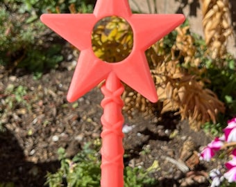 Pink Glow in the Dark, Star Wand,  Princess Wand, PLA, Magicband+ holder, puck holder, magicband+ skin, Magic Hugger, Wand