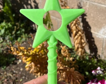 Green Glow in the Dark, Star Wand,  Princess Wand, PLA, Magicband+ holder, puck holder, magicband+ skin, Magic Hugger, Wand