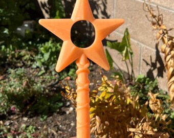 Orange Glow in the Dark, Star Wand,  Princess Wand, PLA, Magicband+ holder, puck holder, magicband+ skin, Magic Hugger, Wand