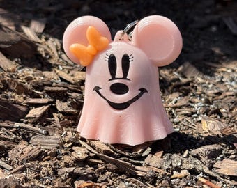 Fantasma con lazo, brilla en la oscuridad, fantasma de ratón, Halloween, TPU, fundas magicband+, soporte para disco, soporte para disco magicband+, abrazo mágico