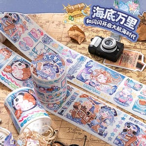 4 Styles |  | Kawaii Washi tape, Cute Washi Tape, Bullet Journal Tape, Journal Tape, Kawaii Masking Tape, scrapbook.