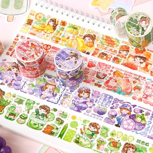 4 Style |Fruits Collection Kawaii Washi tape, Cute Washi Tape, Bullet Journal Tape, Journal Tape, Kawaii Masking Tape.
