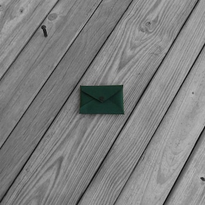 Sobre verde Cordura Mini Wallet Card con Black Snap