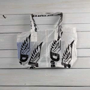 Parachute Bag Nylon Ripstop PD Wings Logo Market Bag with integrated royal blue pocket