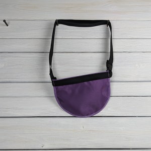 Waist Pack / Cross Body Bag Black and Lavender Purple image 3