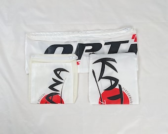 Optimum- en Katana-logolabelzakjes met rits