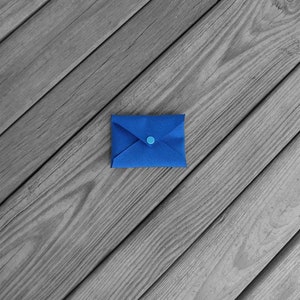 Royal Blue Cordura Card Holder Mini Wallet con Azul Turquesa Snap