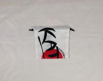 Middelgrote Katana Parachute-logotassen met trekkoord, zwart trekkoord
