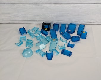 Assorted Translucent Blue Lego Windscreens Windshields