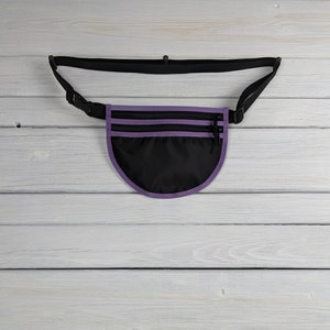 Waist Pack / Cross Body Bag Black and Lavender Purple image 1