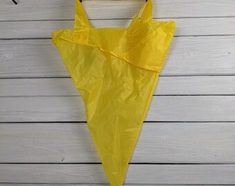 Bright Yellow Flower Bag made from Water Resistant Zero Porosity Parachute Rip Stop Nylon