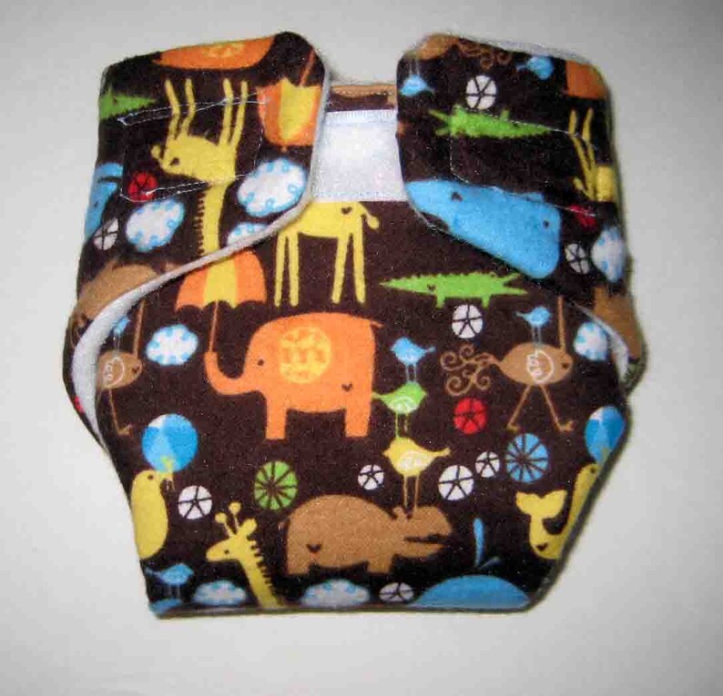 Baby Doll Cloth Diaper/wipe Elephants on Blue Flannelfits Etsy