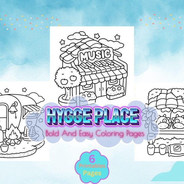 Fuzzy hygge coloring book - Etsy France
