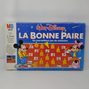 Milton Bradley Walt Disney The Right Pair Vintage Memory Game COMPLETE