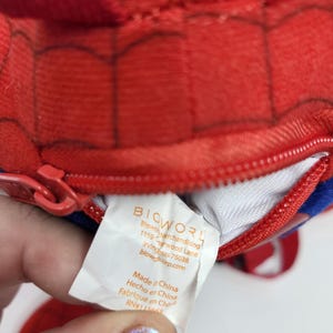 Vintage Spider-Man Plush Backpack Marvel Kids Backpack Soft Plush Bag Superhero Backpack Bioworld Toy Collectible image 6