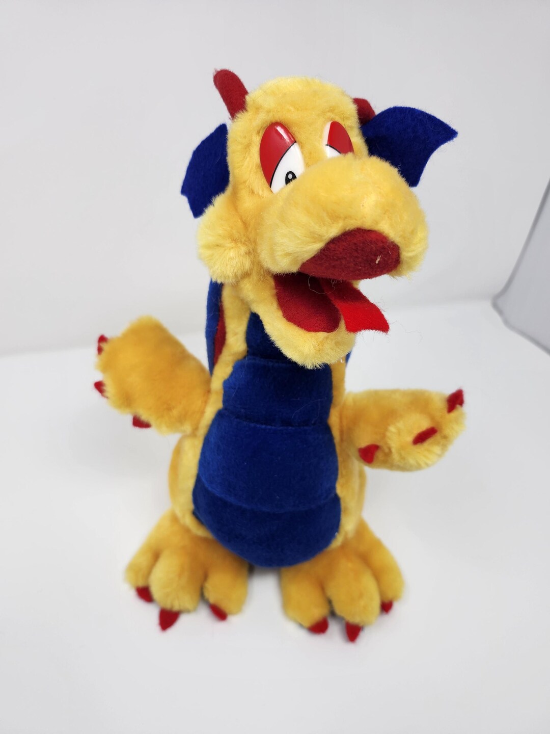 Vintage Yellow Dragon Plush Toy Classic GANZ Medieval Dragon - Etsy