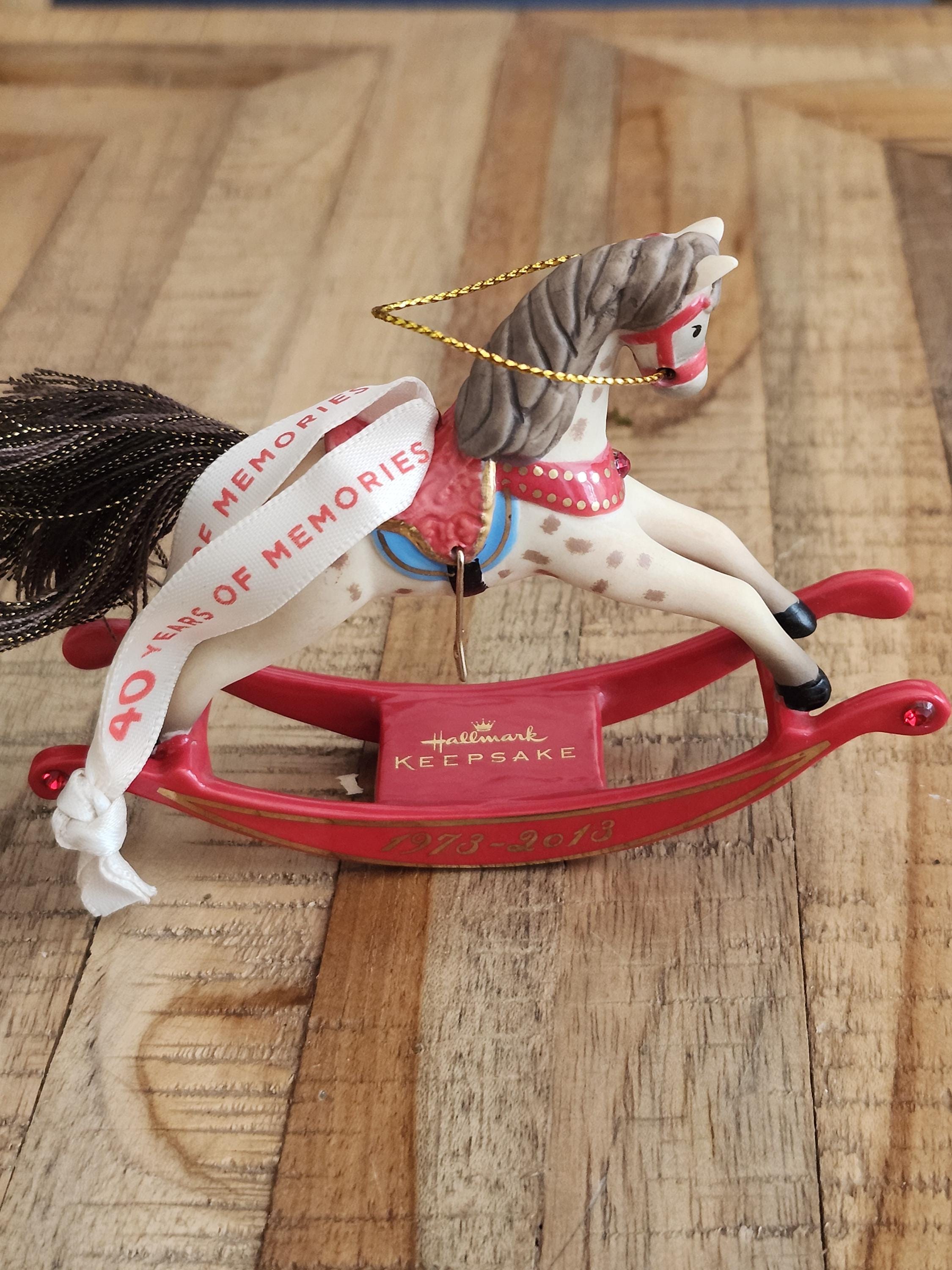 Hallmark Porcelain Rocking Horse Ornament Hallmark 2013 Rocking