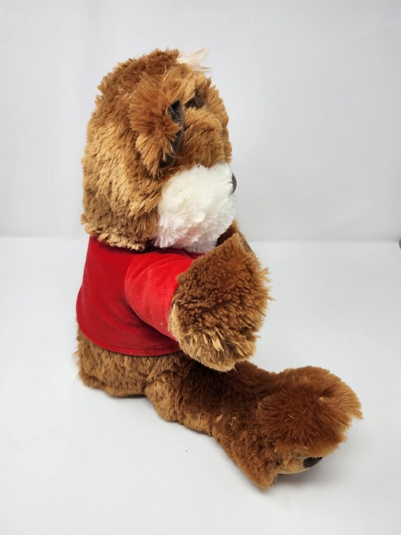 Vintage Zeddy Bear Plush Zellers Mascot Canada 90s Teddy Bear Red