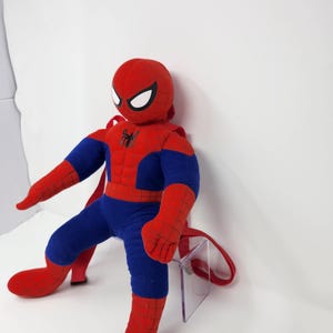 Vintage Spider-Man Plush Backpack Marvel Kids Backpack Soft Plush Bag Superhero Backpack Bioworld Toy Collectible image 4