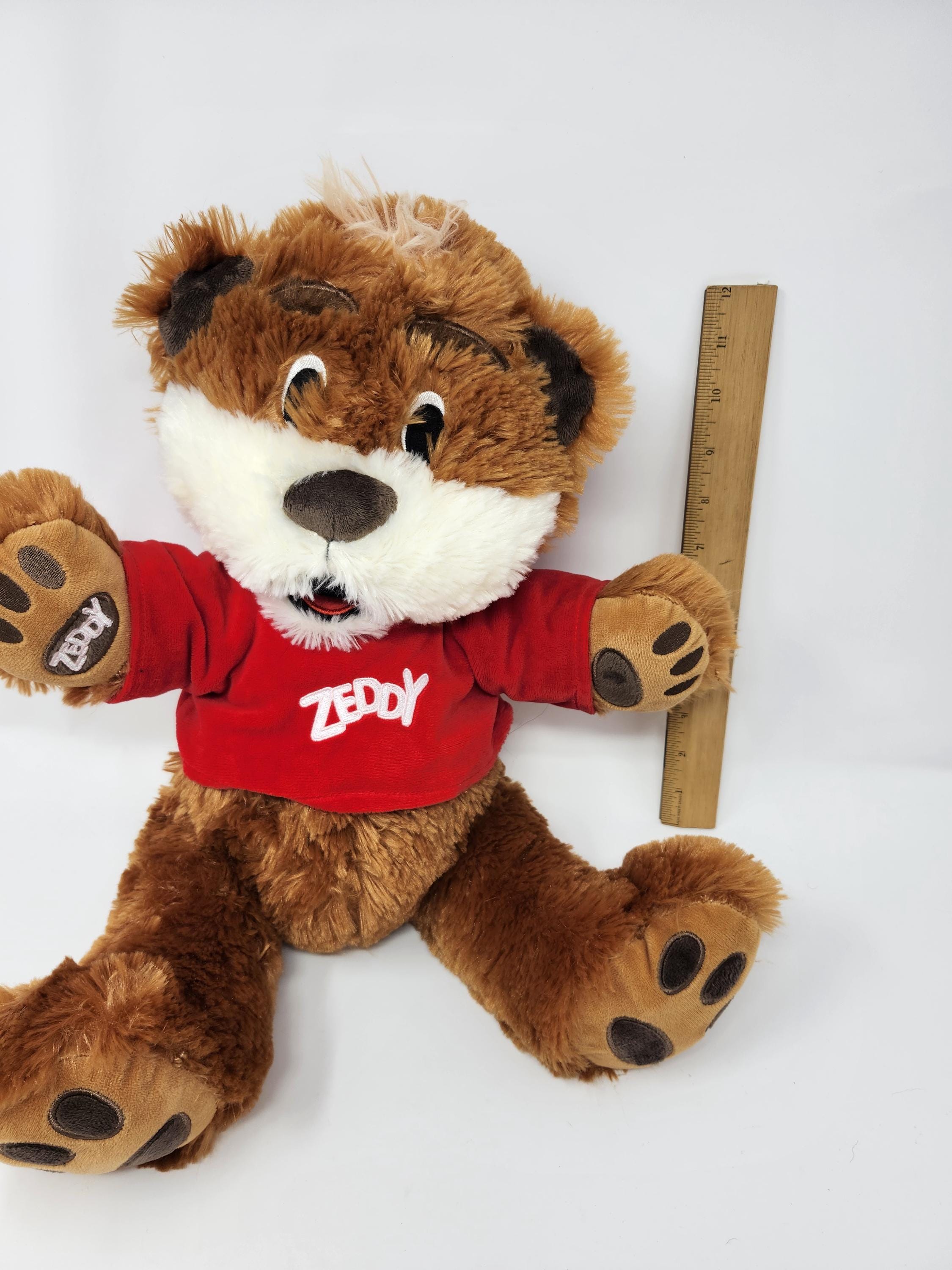 Vintage Zeddy Bear Plush Zellers Mascot Canada 90s Teddy Bear Red