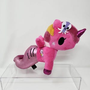 Tokidoki Plüsch rosa Einhorn Meerjungfrau / Mermicorno Neonstern