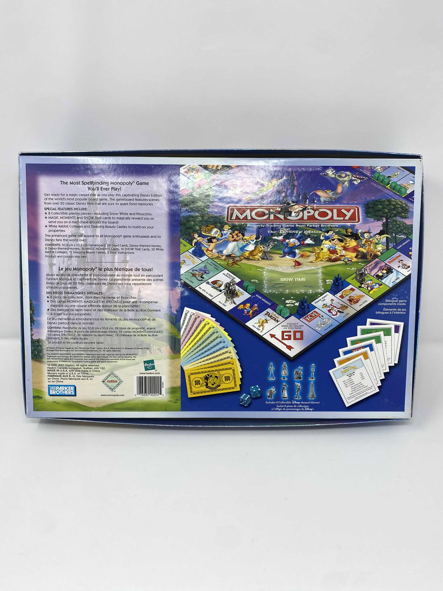Monopoly Disney Edition 2001 | Bilingual Version FR/EN | Hasbro