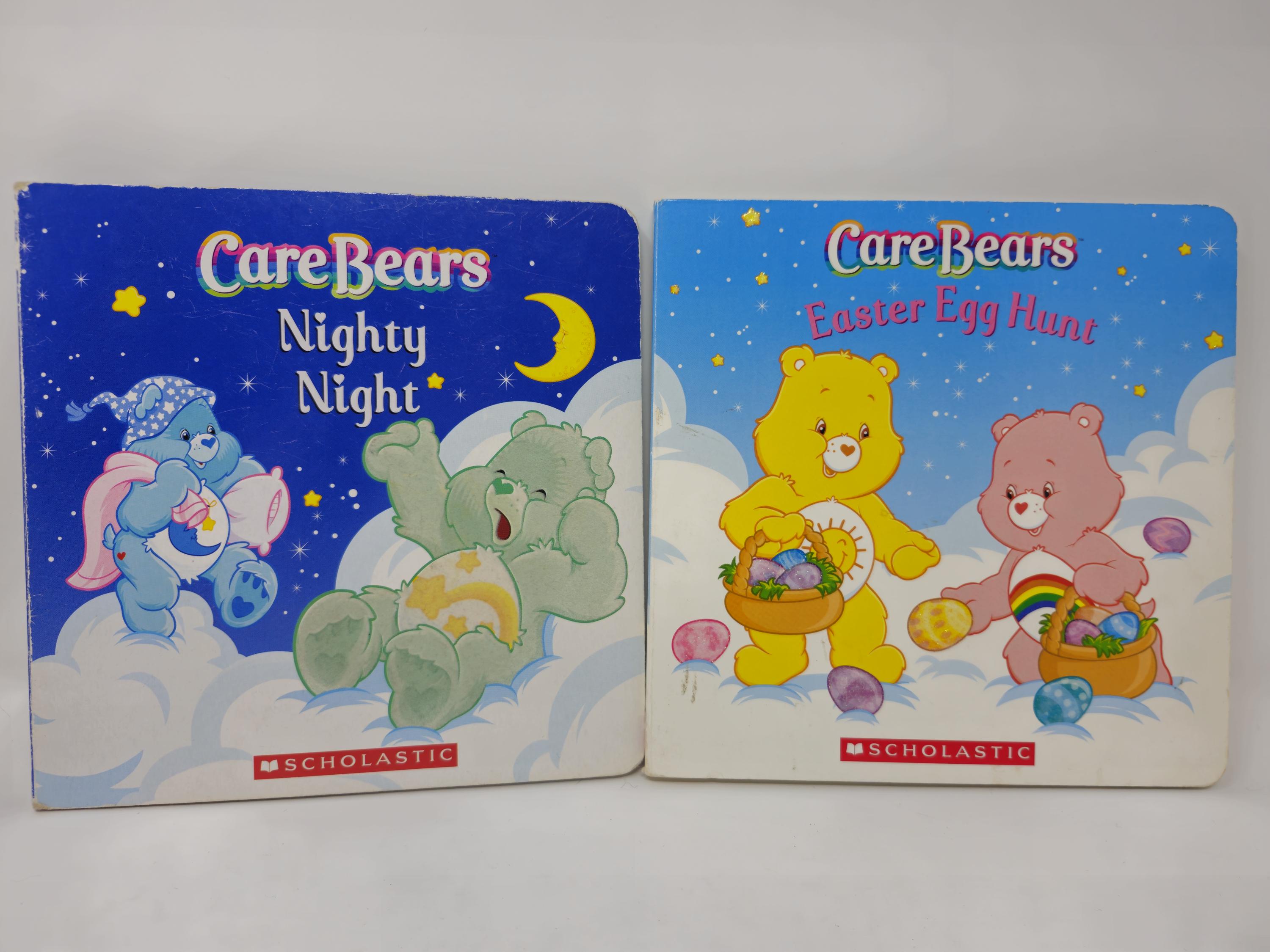 Vintage Care Bears Board Books Lot Nighty Night & Easter Egg Hunt