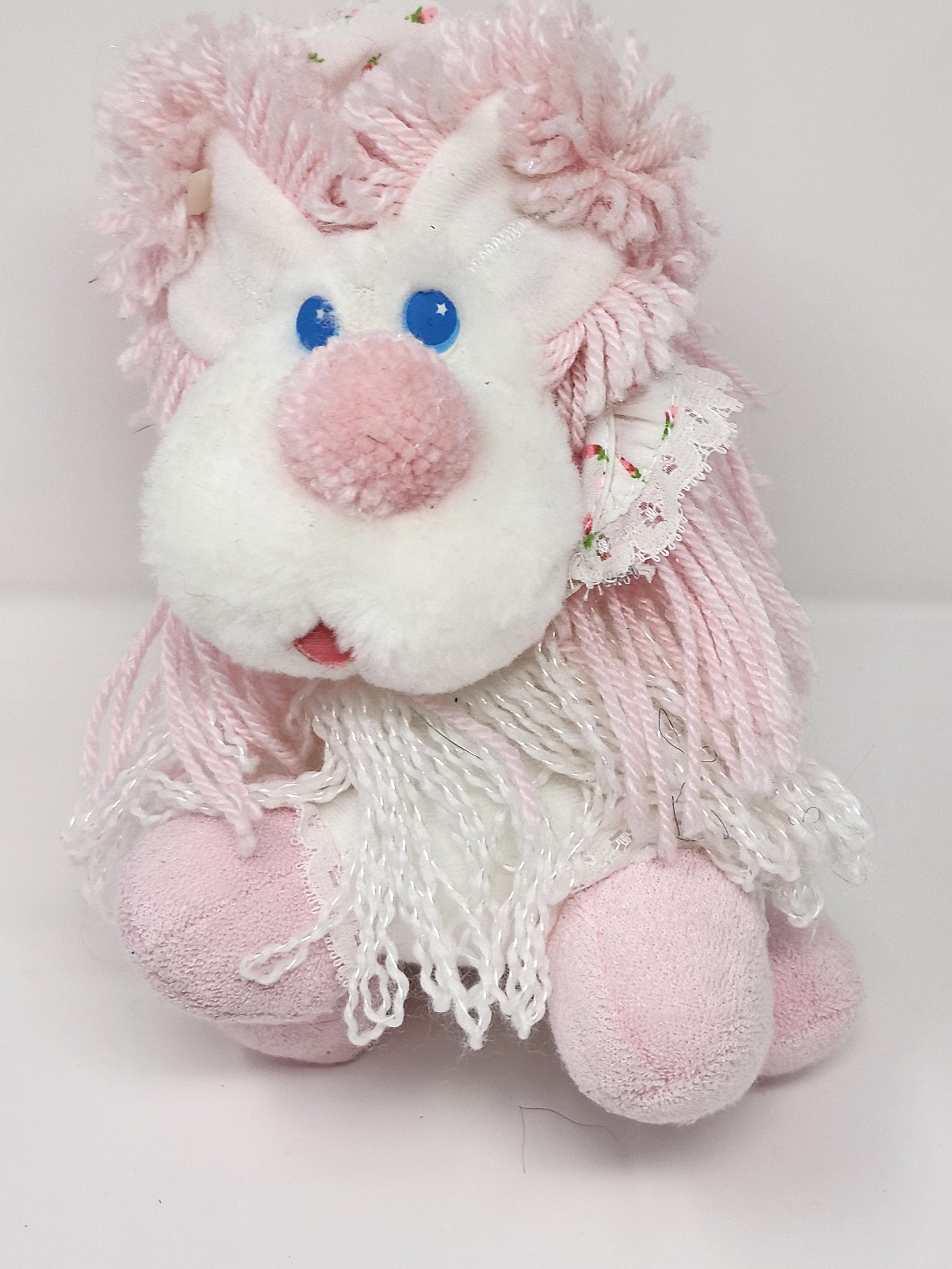 1986 Kenner Fluppy Dog Stuffed Dog White & Pink Wool - Etsy