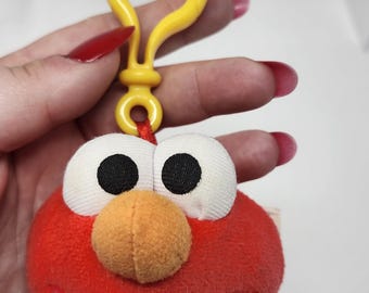 1997 Plush keychain/bag charm Elmo Tyco Sesame Street Giggle Pal