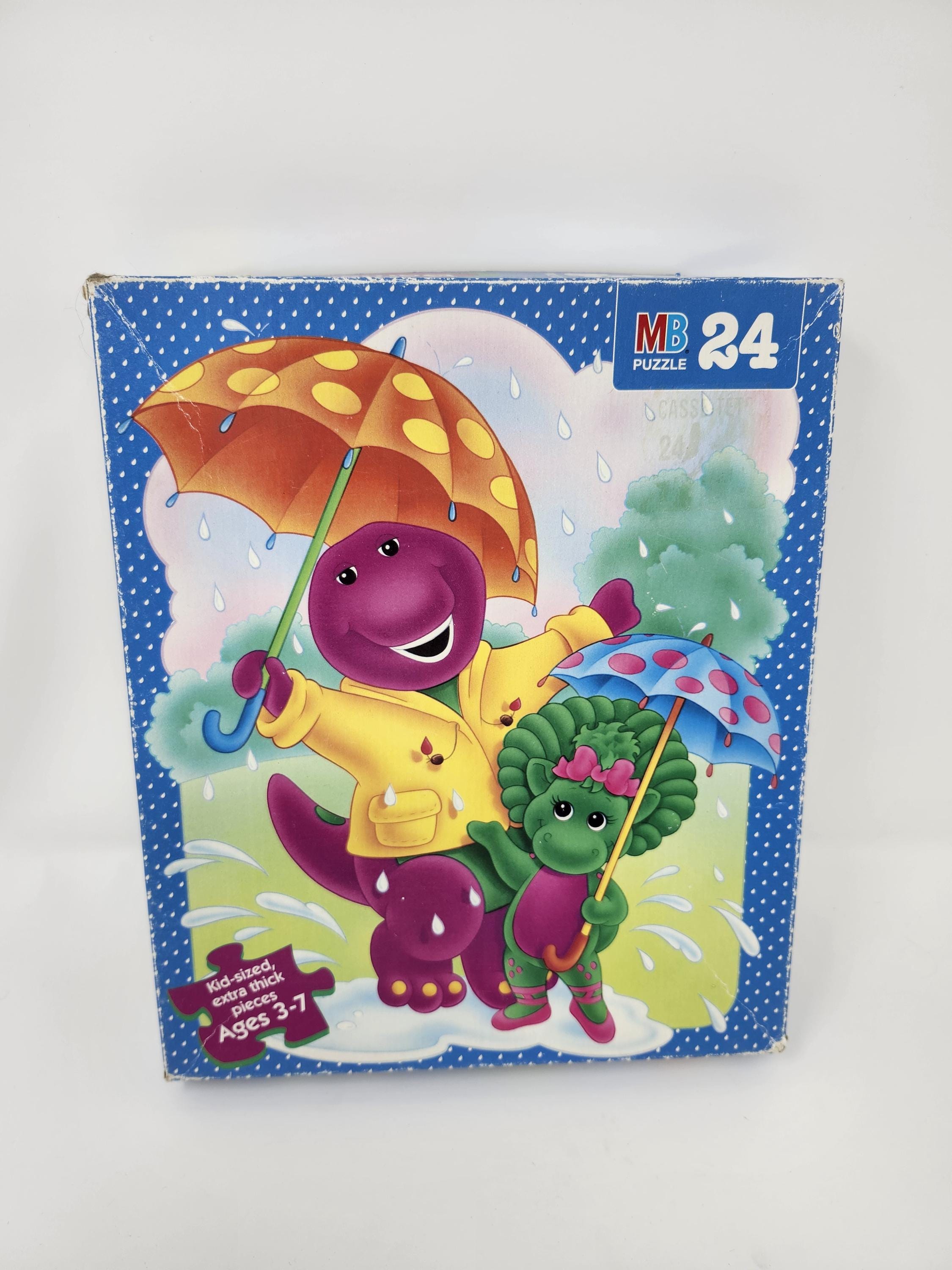 Vintage Barney 24 Piece Puzzle Milton Bradley Complete 1996 Kids