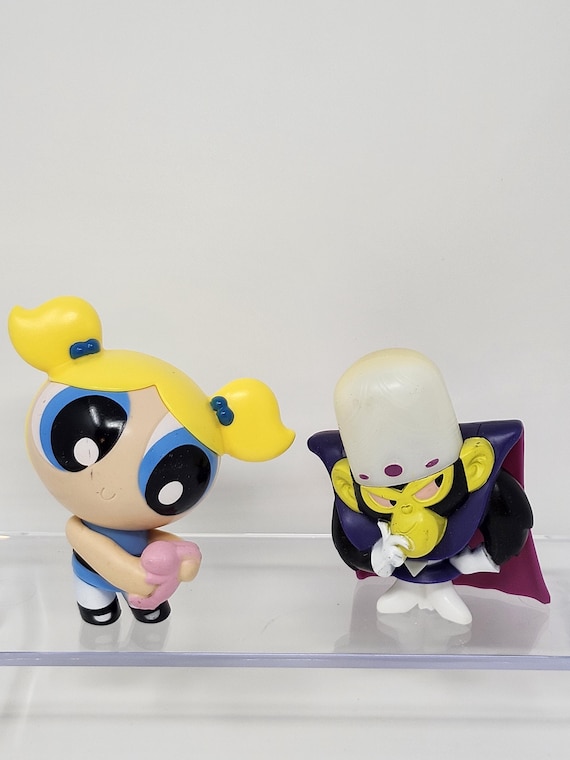 Powerpuff Girls Figure Bubble and Motorcycle, Pretty Cartoon