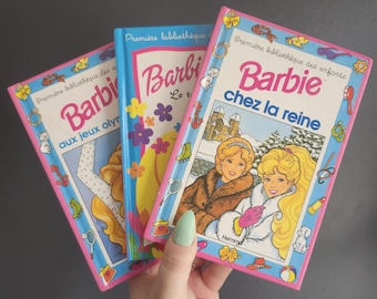Lot of 3 vintage 90s/2000s Barbie books in French