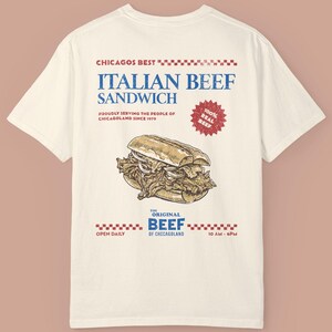 The Bear Tv Sendung Vintage Shirt. Retro The Original Rinder-T-Shirt. Chicagoland Italienisches Beef Sandwich T-Shirt. Beunruhigtes Design. Komfortfarben