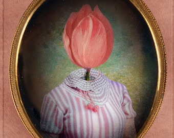 Flower Tulip Portrait Pink Print Surreal Fantasy Fairytale Flowers Garden Photograph