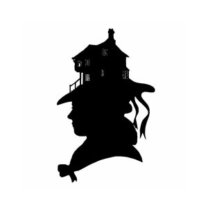 Le Chapeau Hat Silhouette Print Black and White House Hat image 1