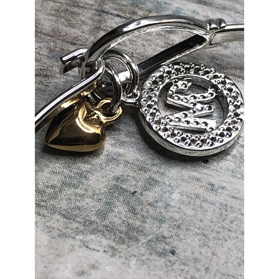 Letter M initial Bangle Bracelet Silver Tone NWOT… - image 4