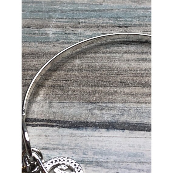 Letter M initial Bangle Bracelet Silver Tone NWOT… - image 5