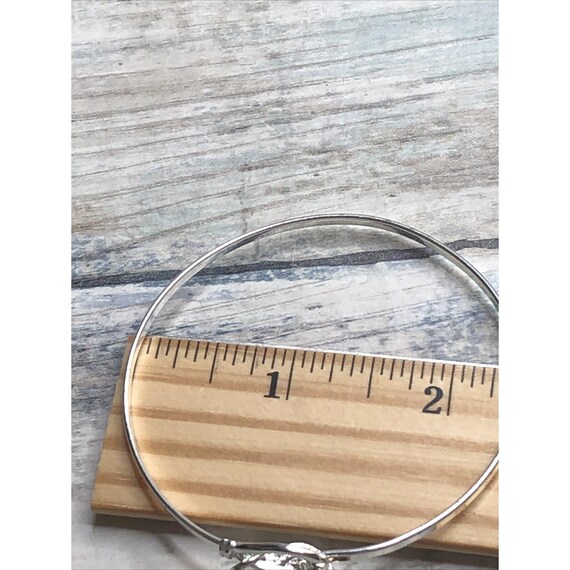 Letter M initial Bangle Bracelet Silver Tone NWOT… - image 3
