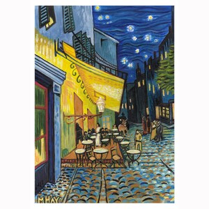 Van Gogh Night Cafe 1888 handpainted copy A3 print