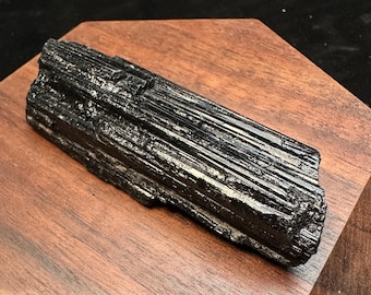Raw Black Tourmaline Log: Protective Natrual Crystal | Authentic Tourmaline Chakra Healing Grounding Stone Gift
