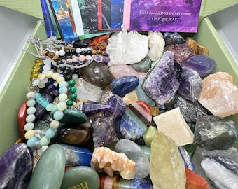 Enchanted Crystal Mystery Box: Healing Stones, Jewelry, Decor