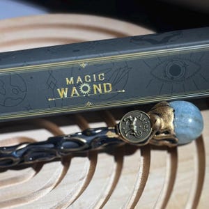 Handcrafted Magic Wand with Gemstone Tip – Perfect for Collectors and Cosplayers