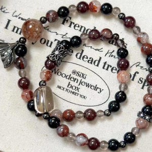 Healing Energy Chakra Crystal Bracelet,Natural Gemstone,Root Chakra,Stability,Grounding,Chakra Energy,Handcrafted Design Crystal Bracelet